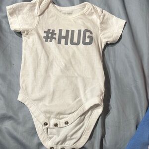 The Children's Place Cream Bodysuit with Gray Print